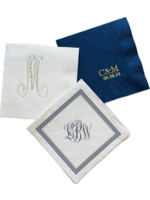 Embossed Graphics Monogram Cocktail  Napkin  (QTY: 100)