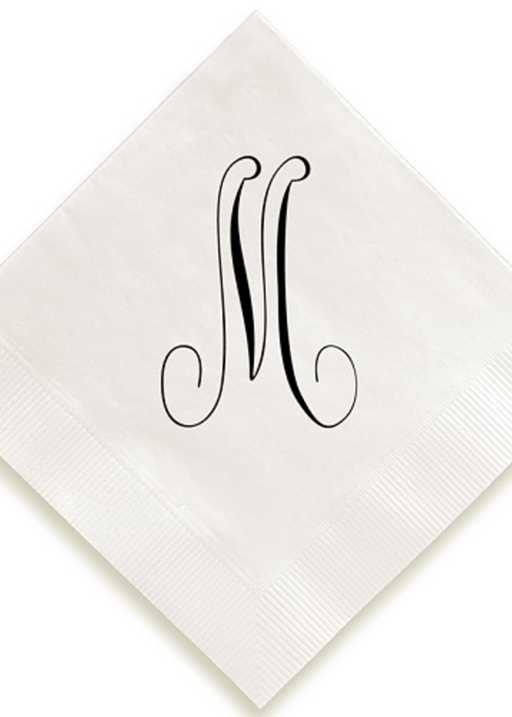 Embossed Graphics Monogram Cocktail  Napkin