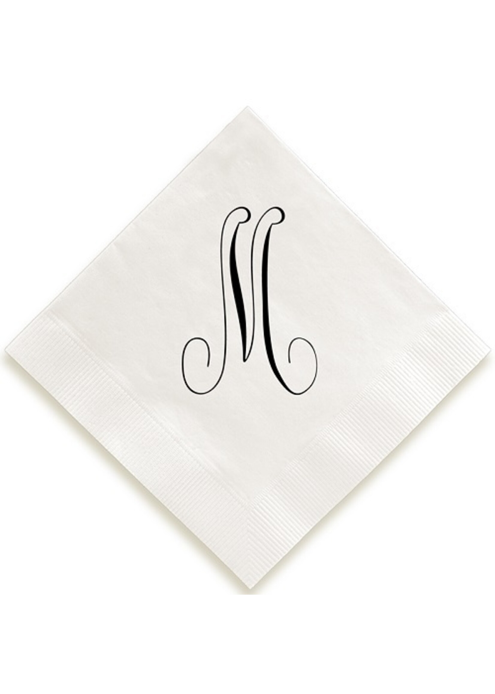 Embossed Graphics Monogram Cocktail  Napkin