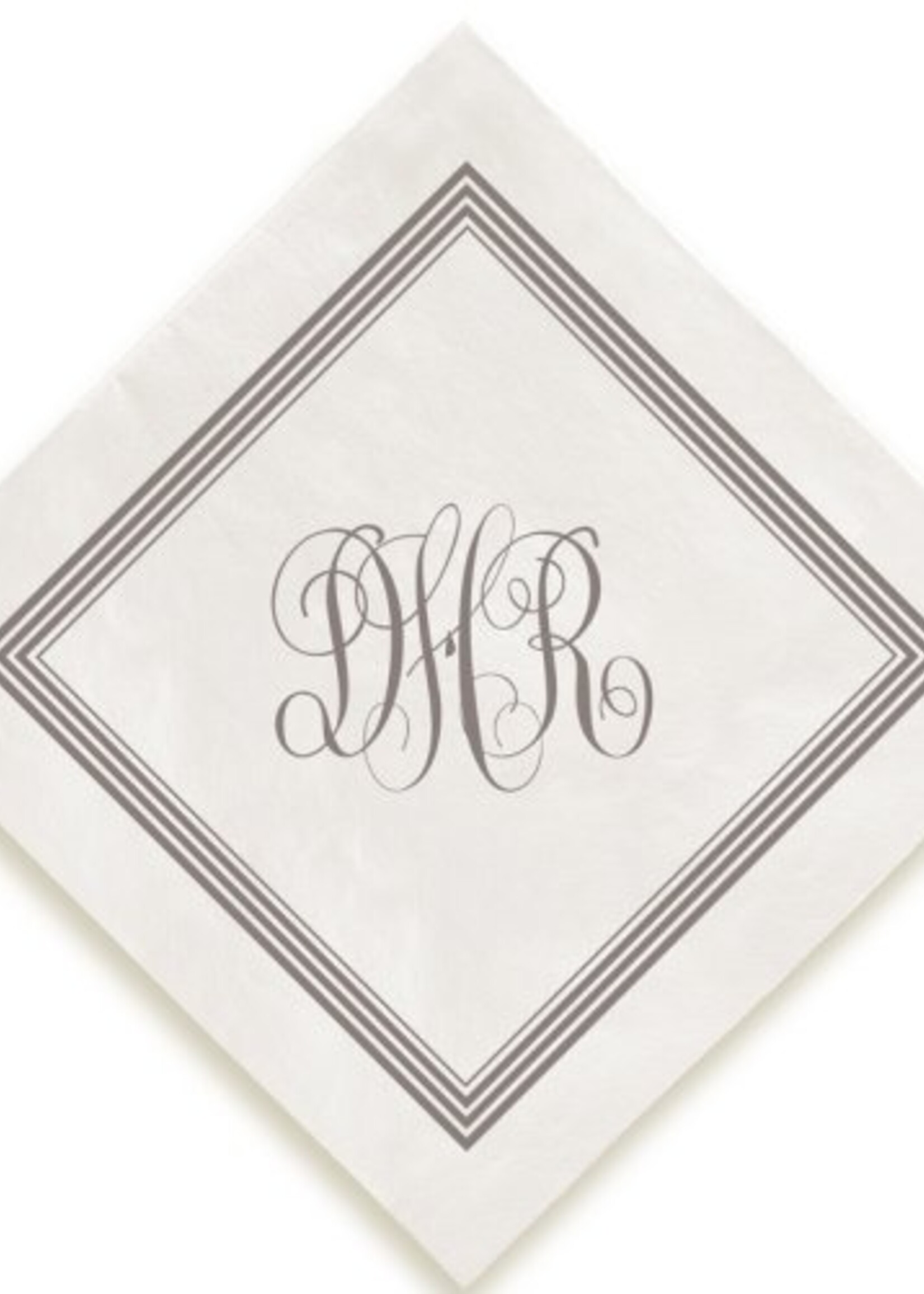 Embossed Graphics Monogram Cocktail  Napkin