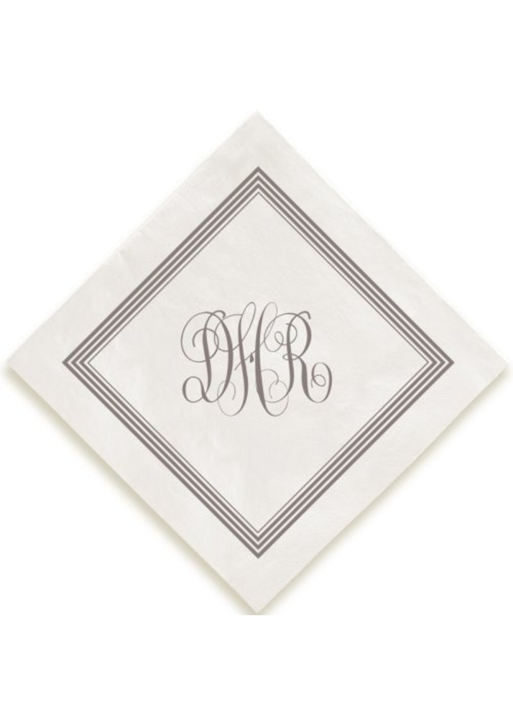 Embossed Graphics Monogram Cocktail  Napkin