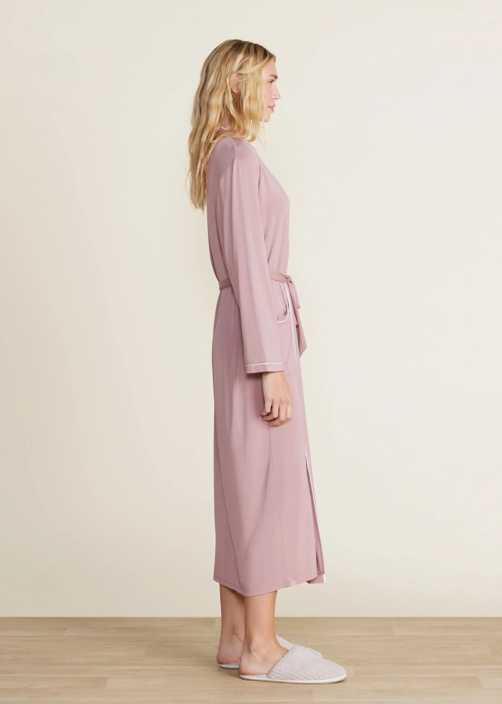 Barefoot Dreams Soft Jersey Piped Robe (available in 2 colors)