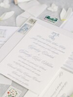 Custom Letterpress Invitation 3 Piece Suite