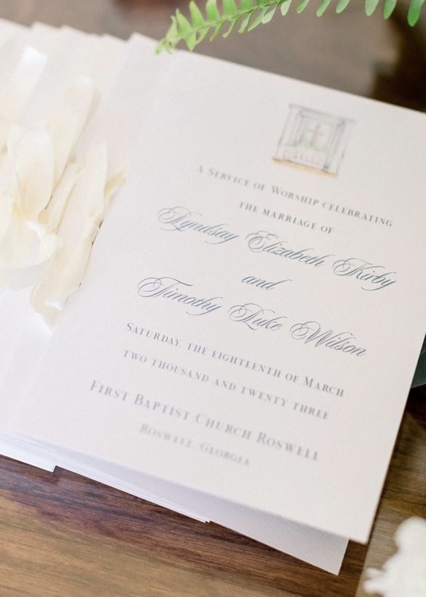 Custom Wedding Programs