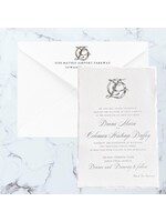 Thermography Torn Edge Invitation 2 Piece Suite