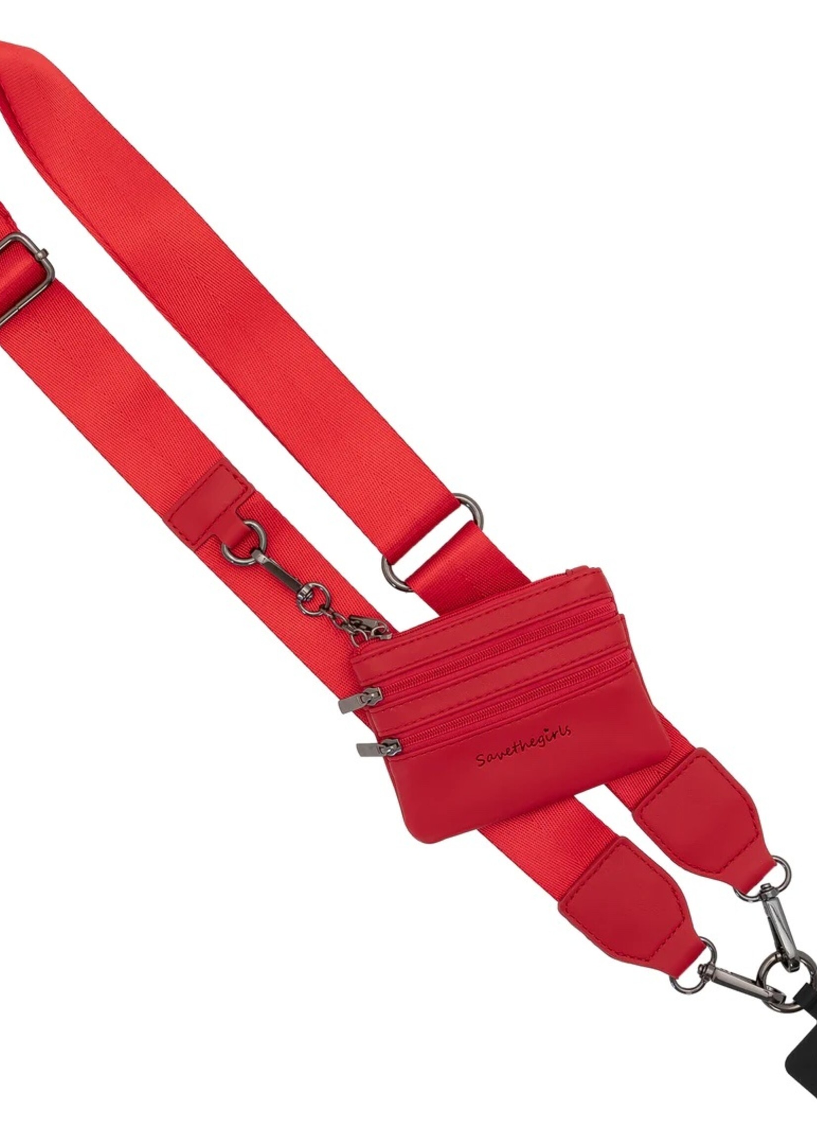 Save the Girls Clip & Go Strap with Pouch - Red