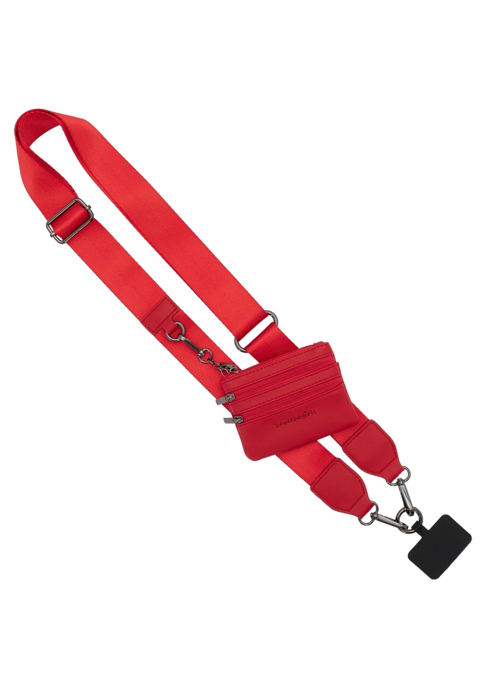 Save the Girls Clip & Go Strap with Pouch - Red