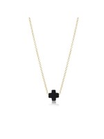 enewton 16" Necklace Gold - Signature Cross Onyx