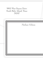 Embossed Graphics Colonial Note Cards (set of 50) with return address
