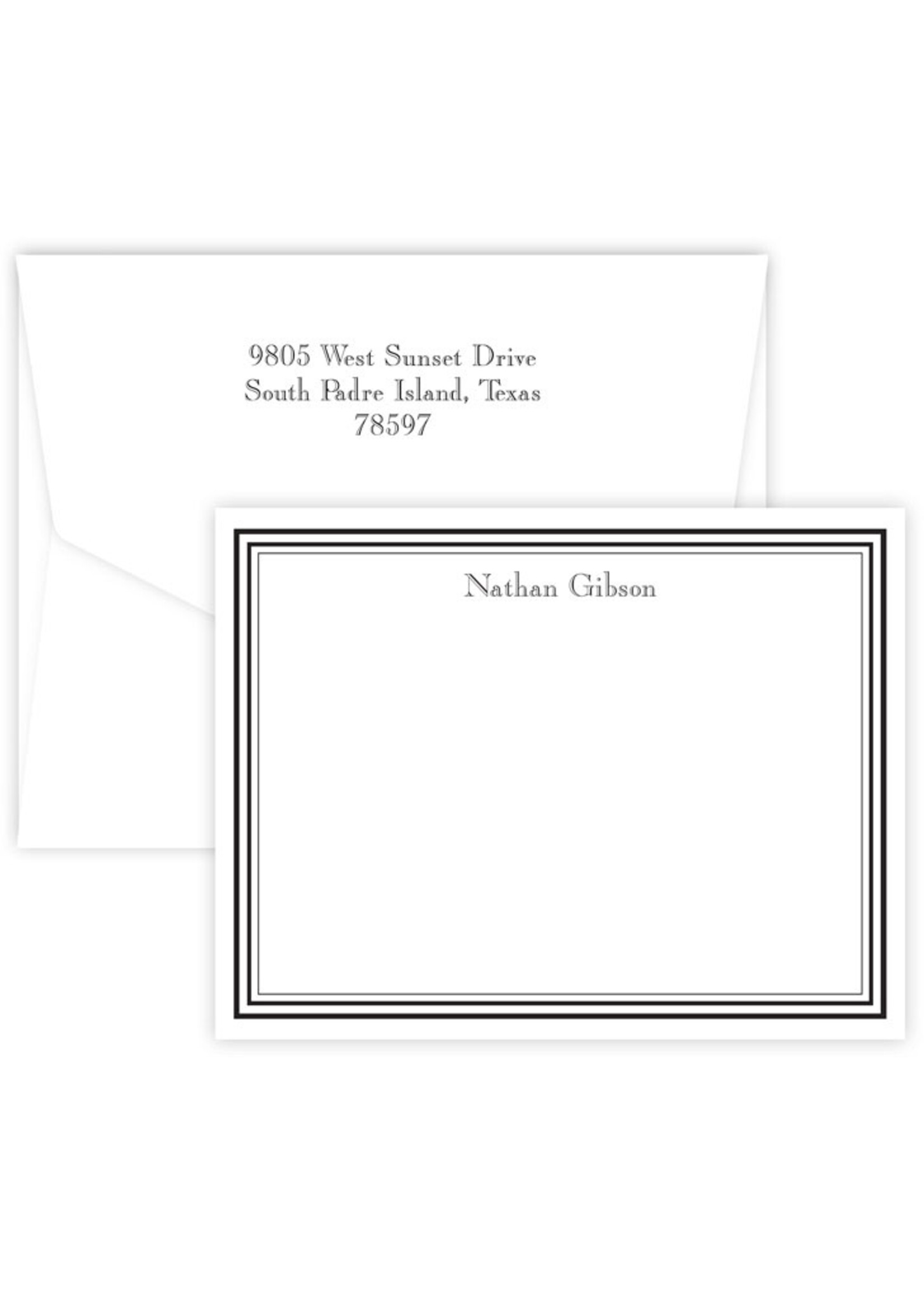Embossed Graphics Colonial Note Cards (set of 50) with return address
