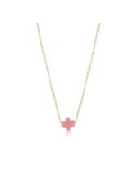 enewton 16" Necklace Gold - Signature Cross Pink