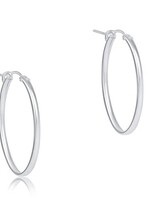 enewton Oval Sterling 1" Hoop - Smooth