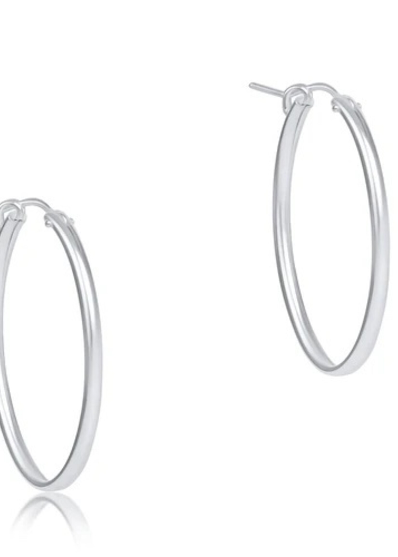 enewton Oval Sterling 1" Hoop - Smooth