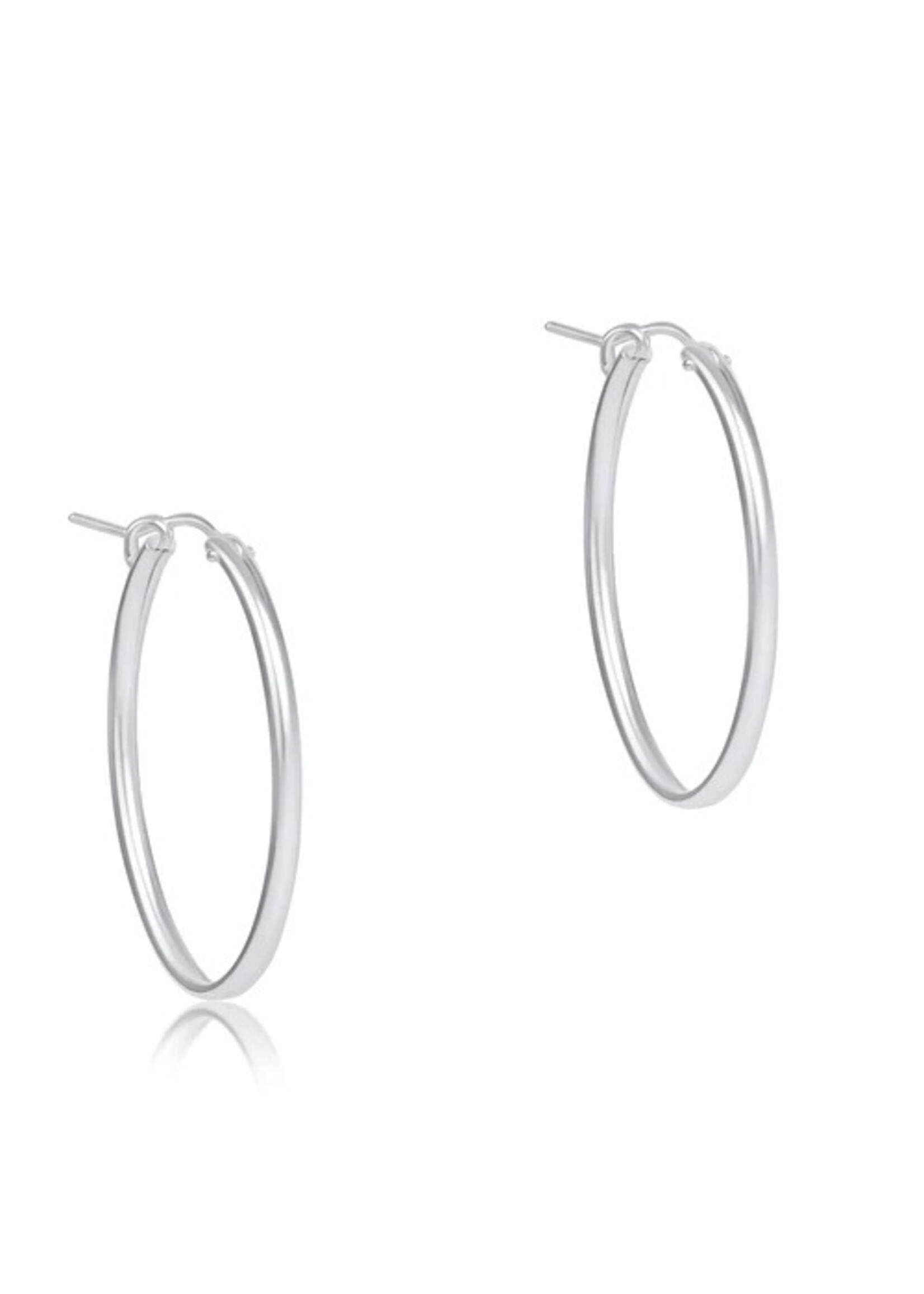 enewton Oval Sterling 1" Hoop - Smooth