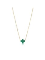 enewton 16" Necklace Gold - Signature Cross Emerald
