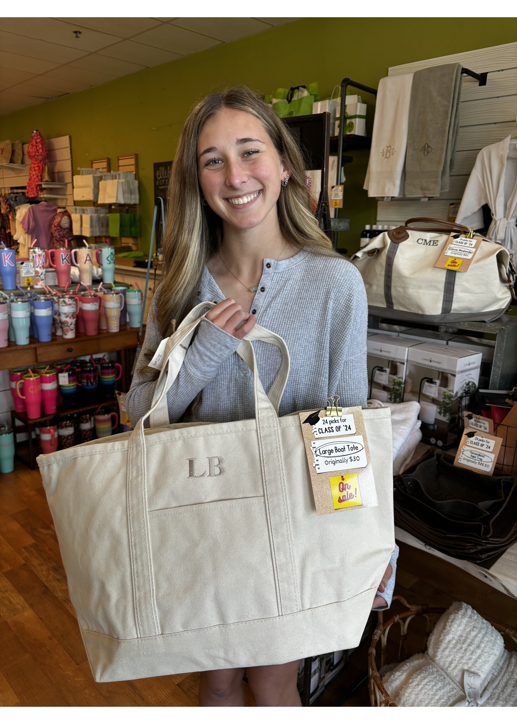 CB Station Large Classic Tote Natural