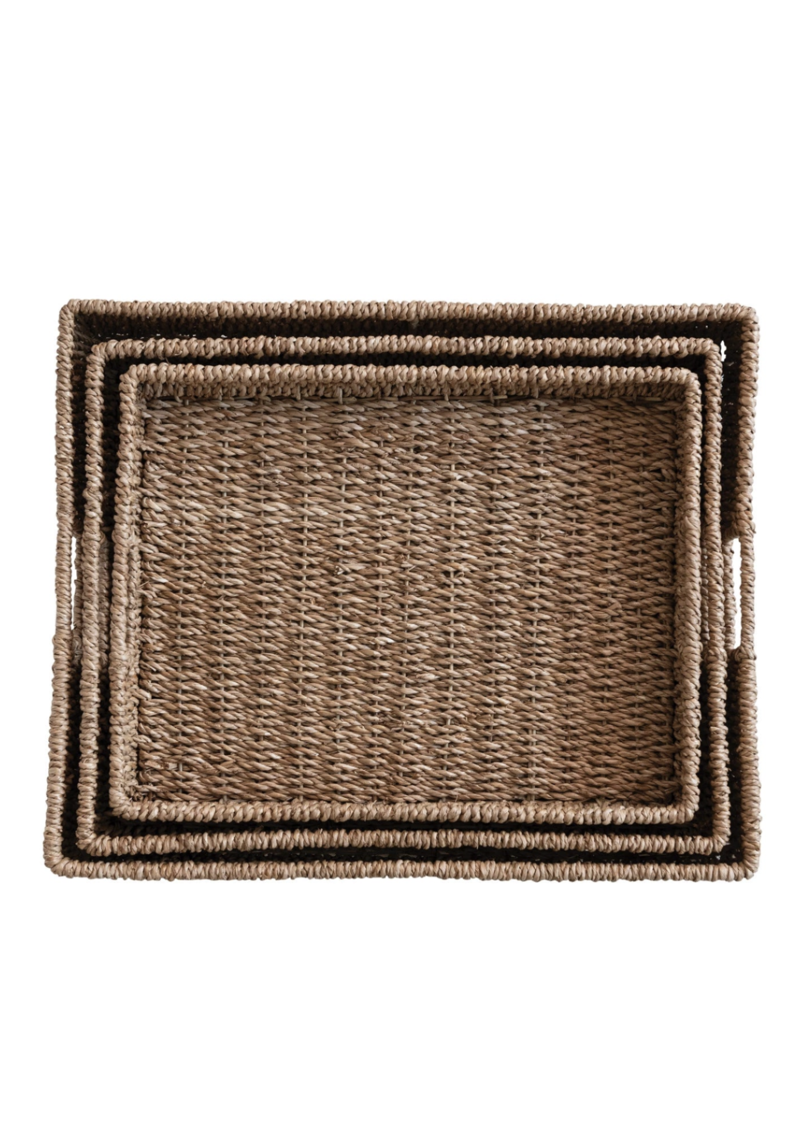 Creative Co-op 18" Bankuan Hand woven tray