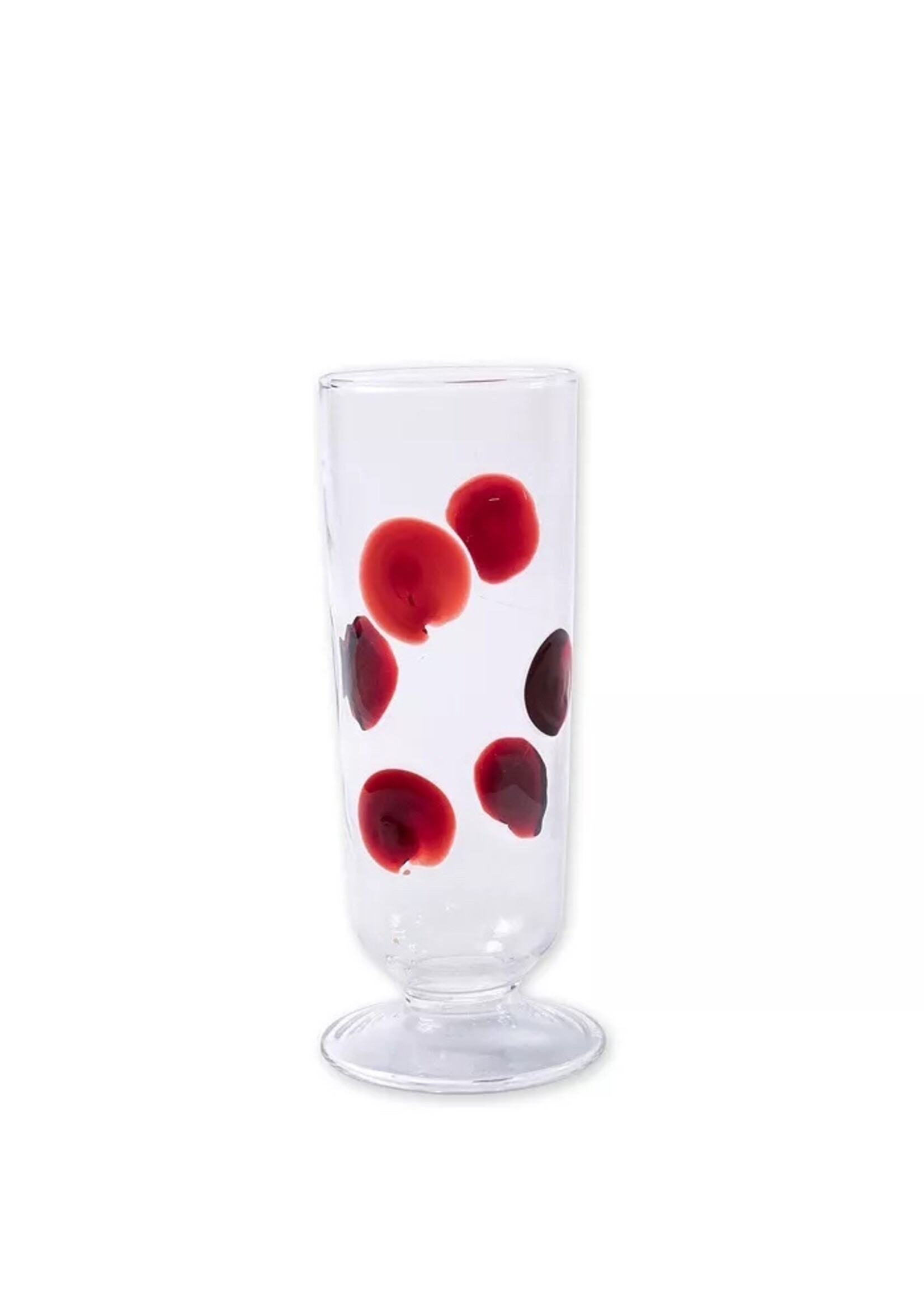 Vietri Drop Champagne Glass - Red