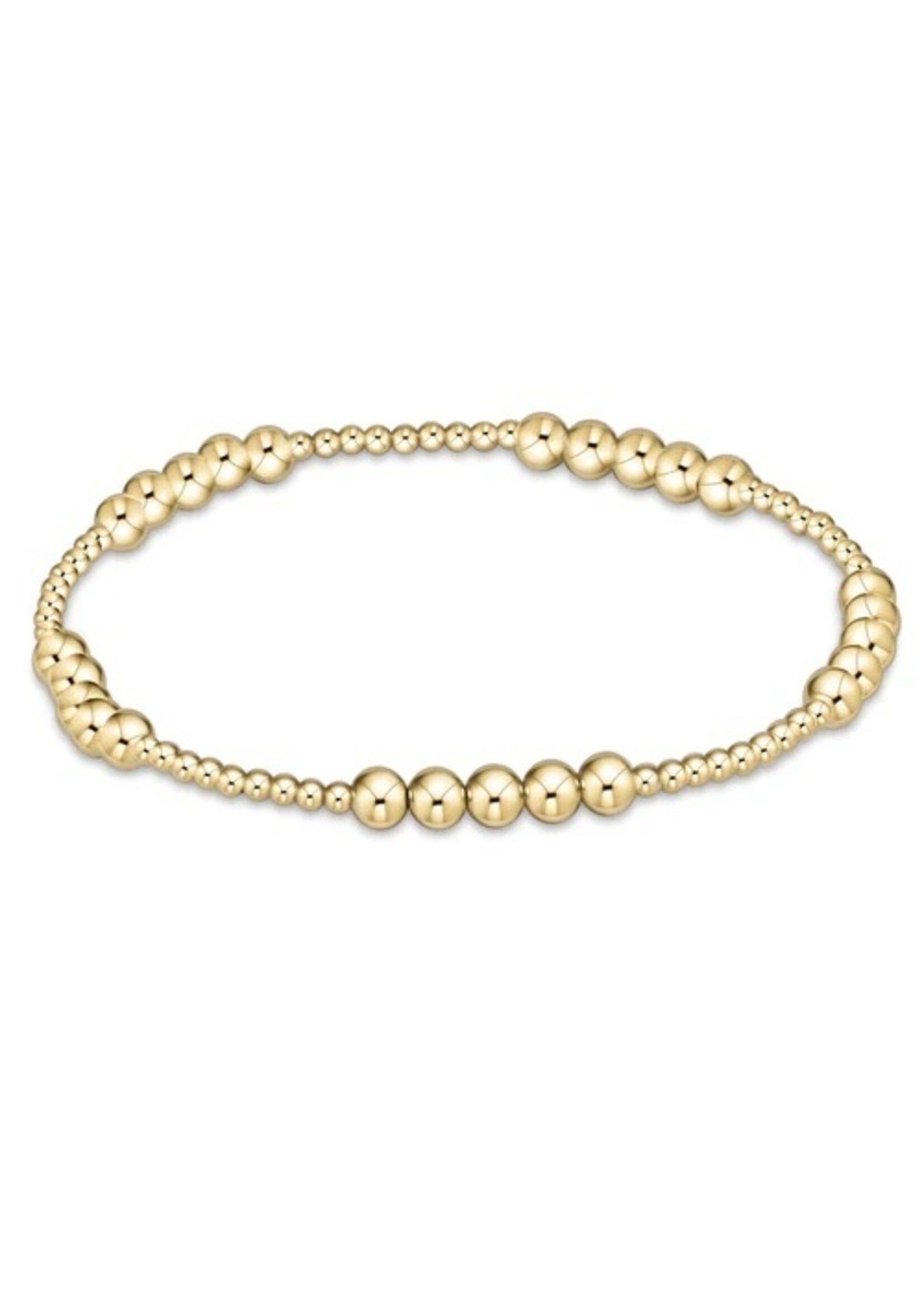 enewton Classic Blissful Pattern 2mm Bead Bracelet - 4mm Gold