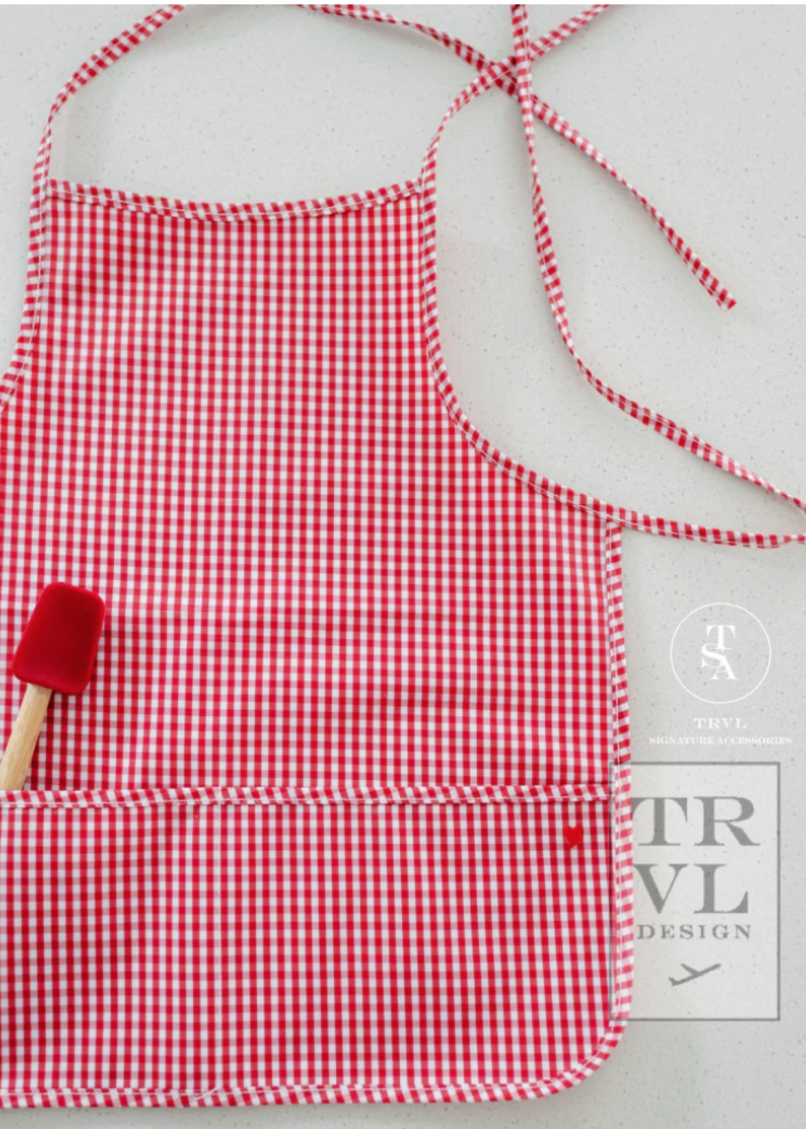 TRVL DESIGN Apron - Gingham Red