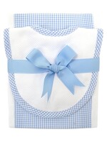3 Marthas Burp Pad & Bib Blue Check