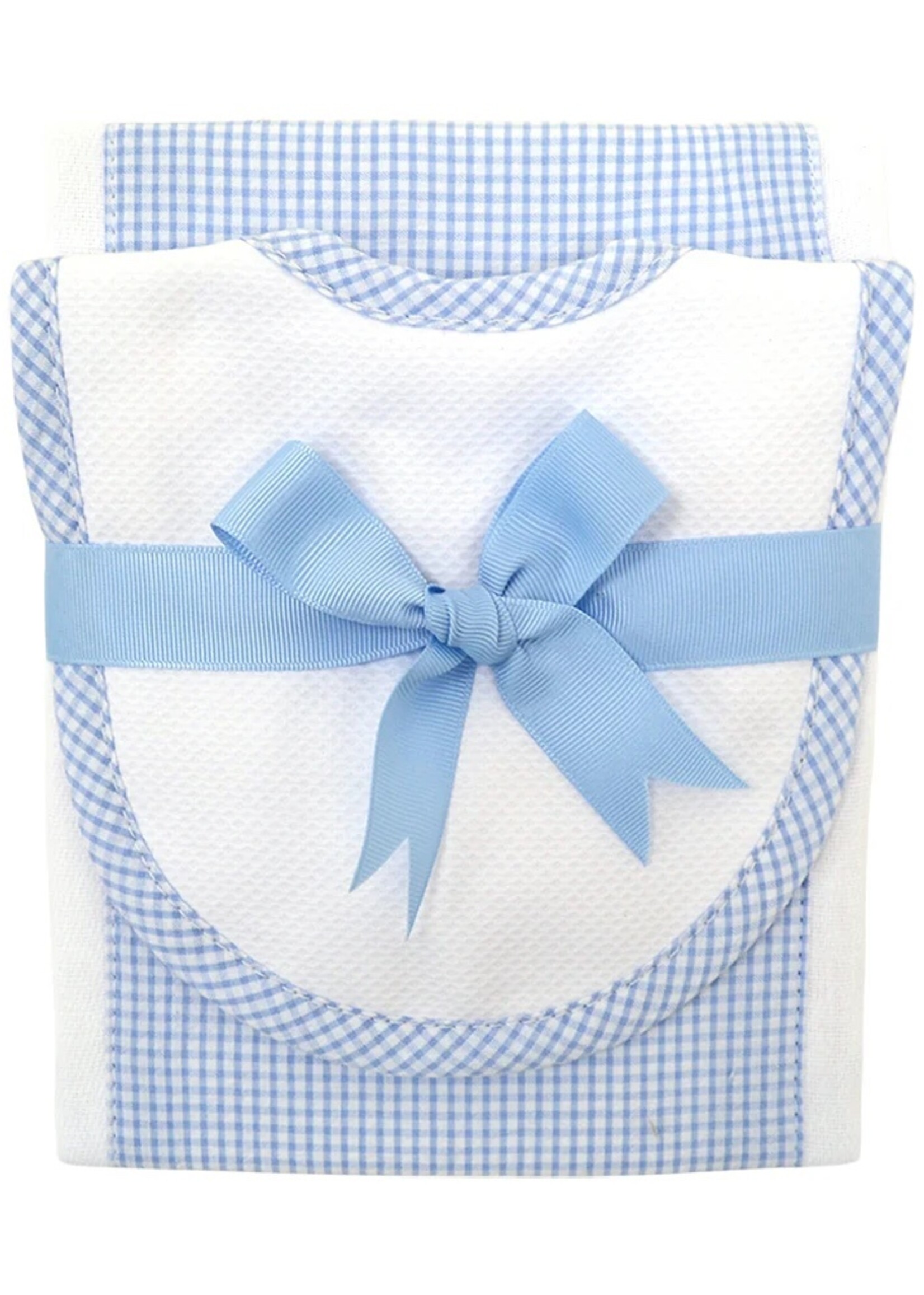 3 Marthas Burp Pad & Bib Blue Check