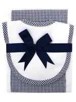 3 Marthas Burp Pad & Bib Navy Check