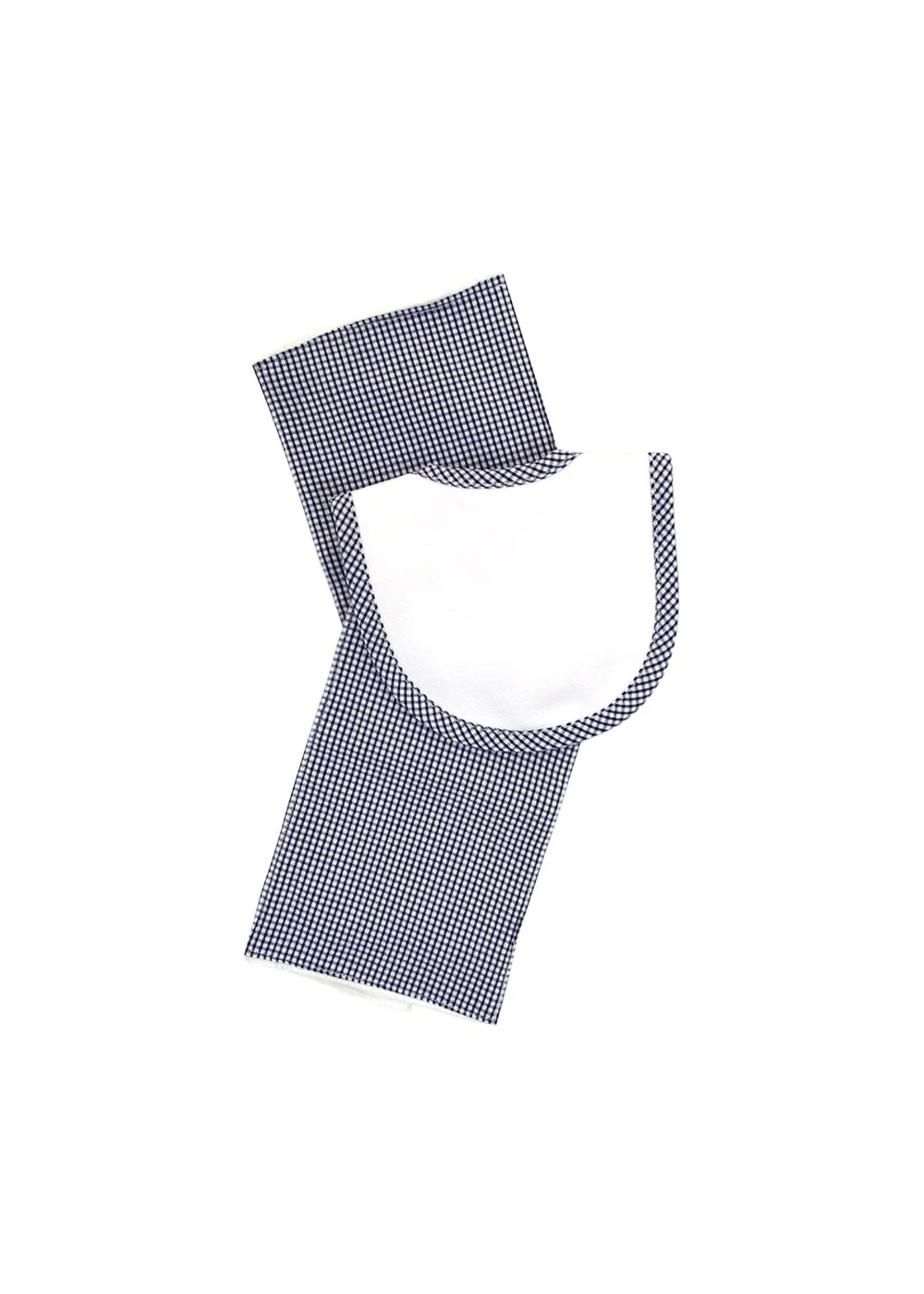 3 Marthas Burp Pad & Bib Navy Check