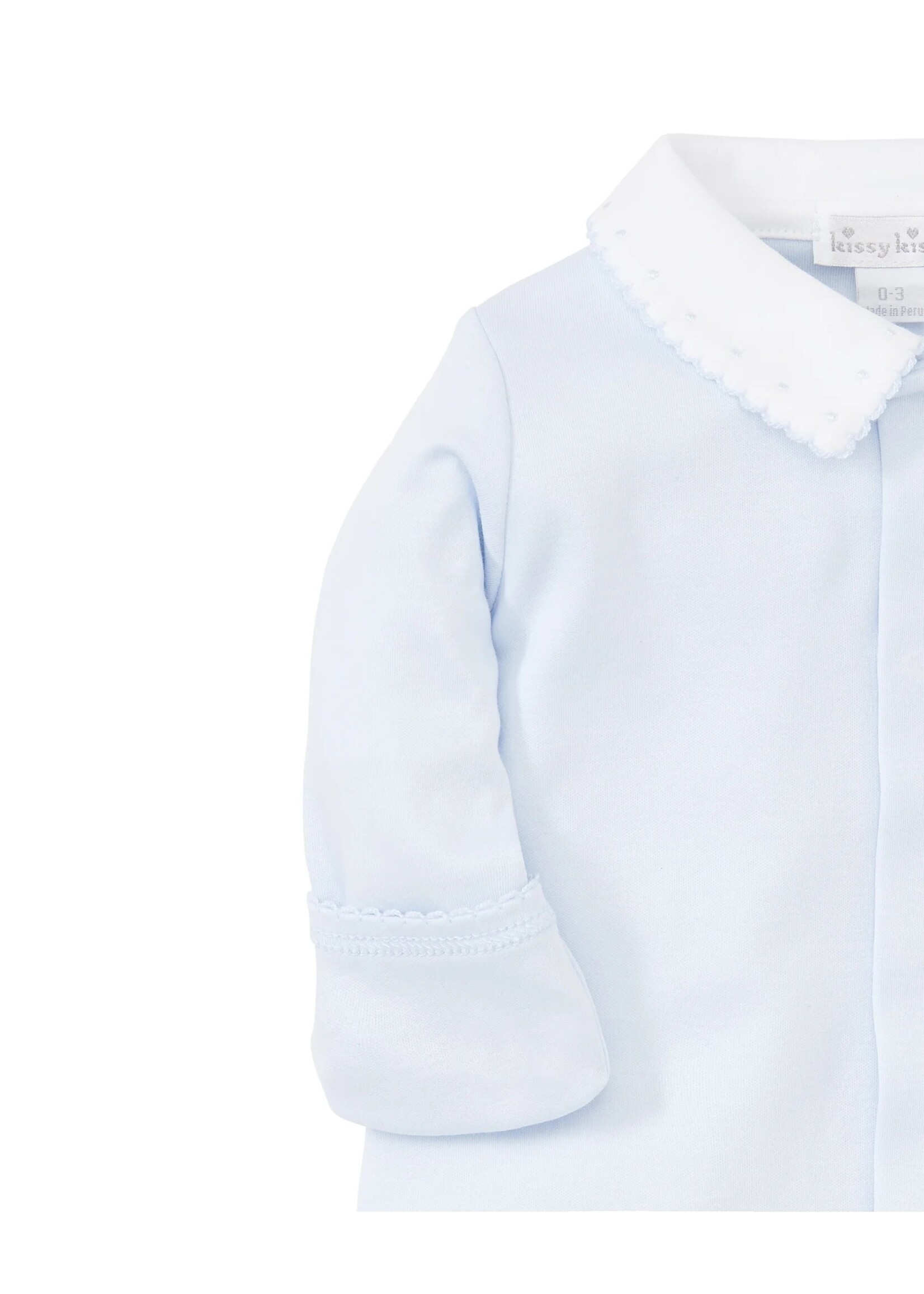 Kissy Kissy Kissy New Beginnings Footie w/Collar - Light Blue