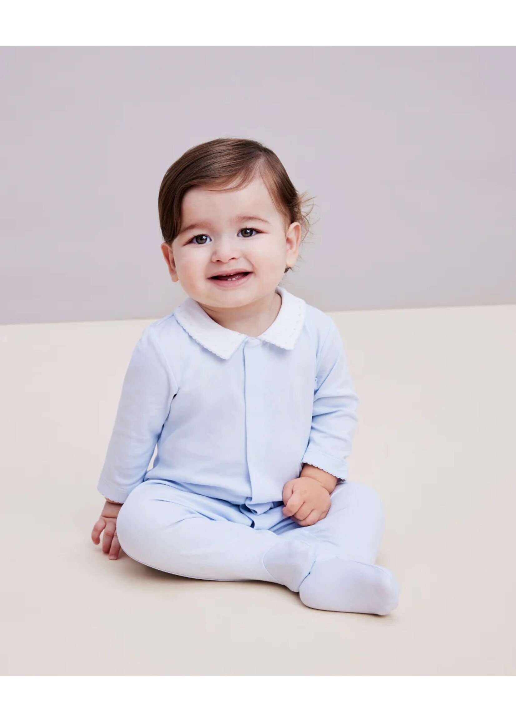 Kissy Kissy Kissy New Beginnings Footie w/Collar - Light Blue