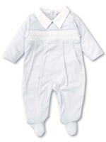 Kissy Kissy Kissy CLB Blue Footie w/ Hand Smocking