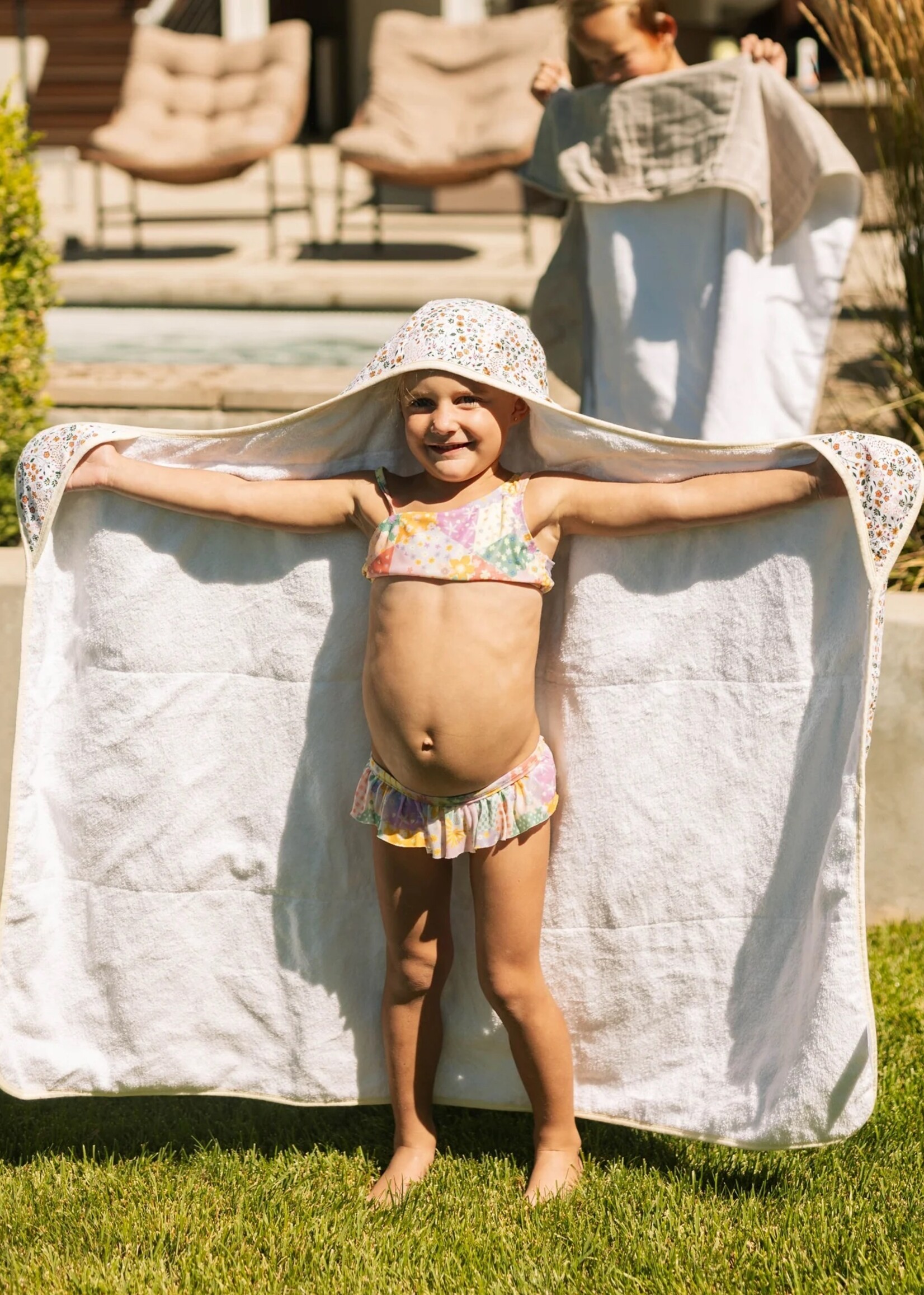 Little Unicorn Toddler Hooded Towel - Pressed Petals