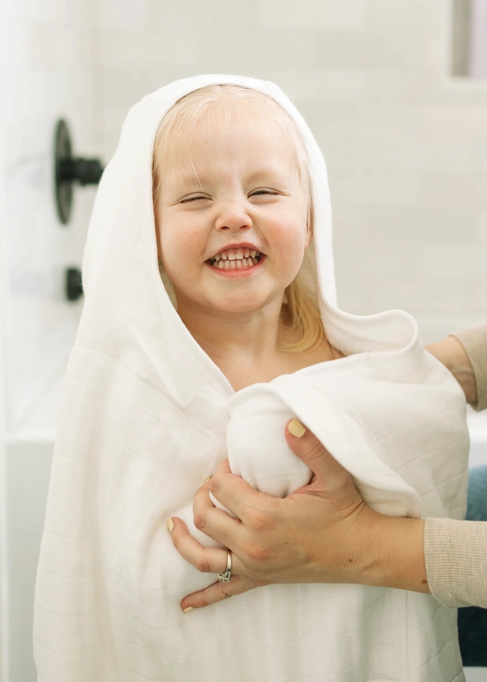 Little Unicorn Toddler Hooded Towel - White