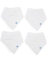 Little Unicorn Cotton Muslin & Fleece Bandana Bib 4 Pack - White