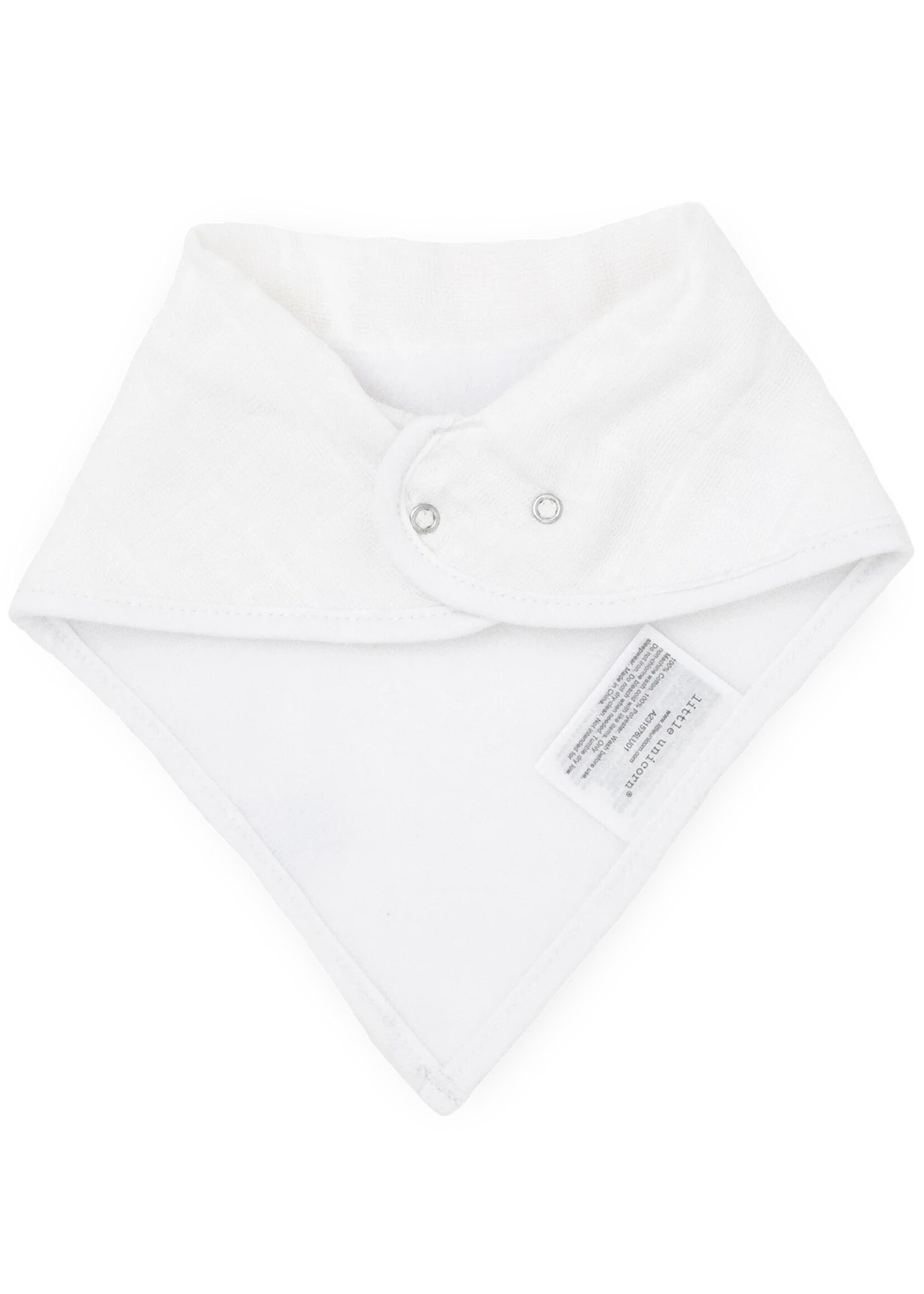 Little Unicorn Cotton Muslin & Fleece Bandana Bib 4 Pack - White