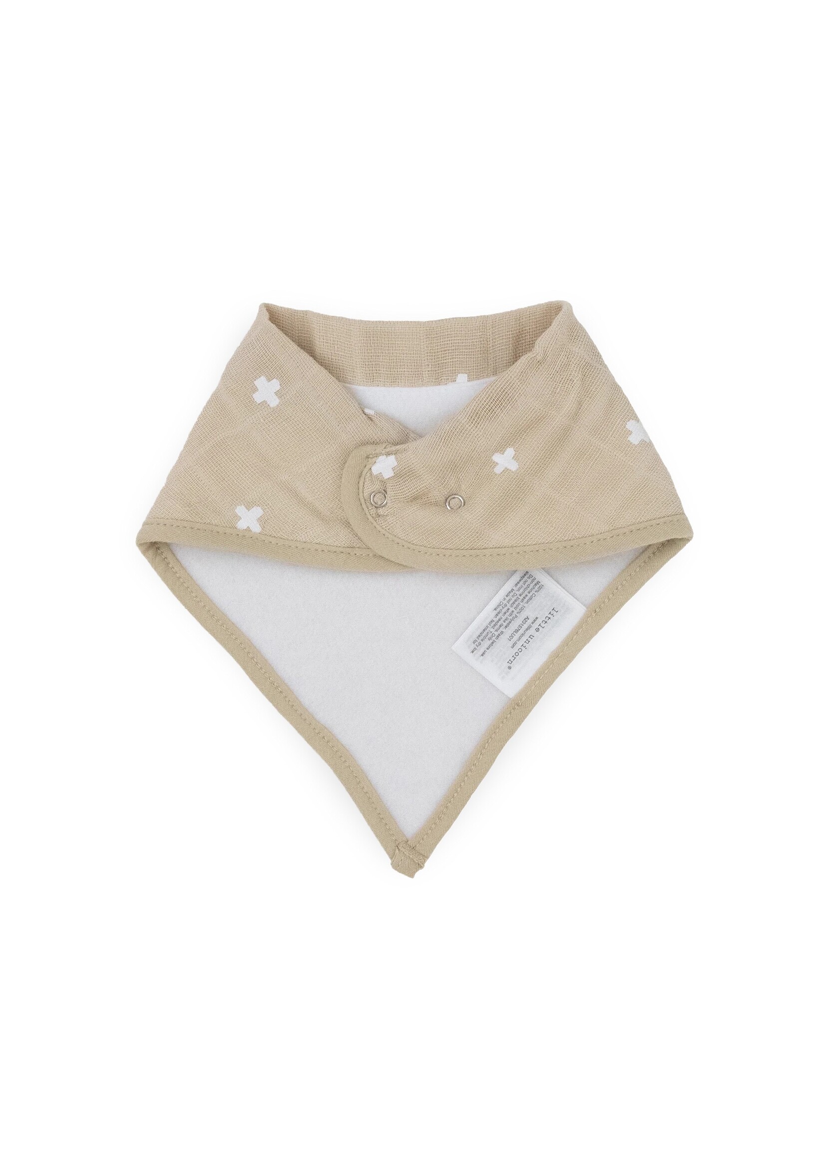 Little Unicorn Cotton Muslin & Fleece Bandana Bib 4 Pack - Taupe