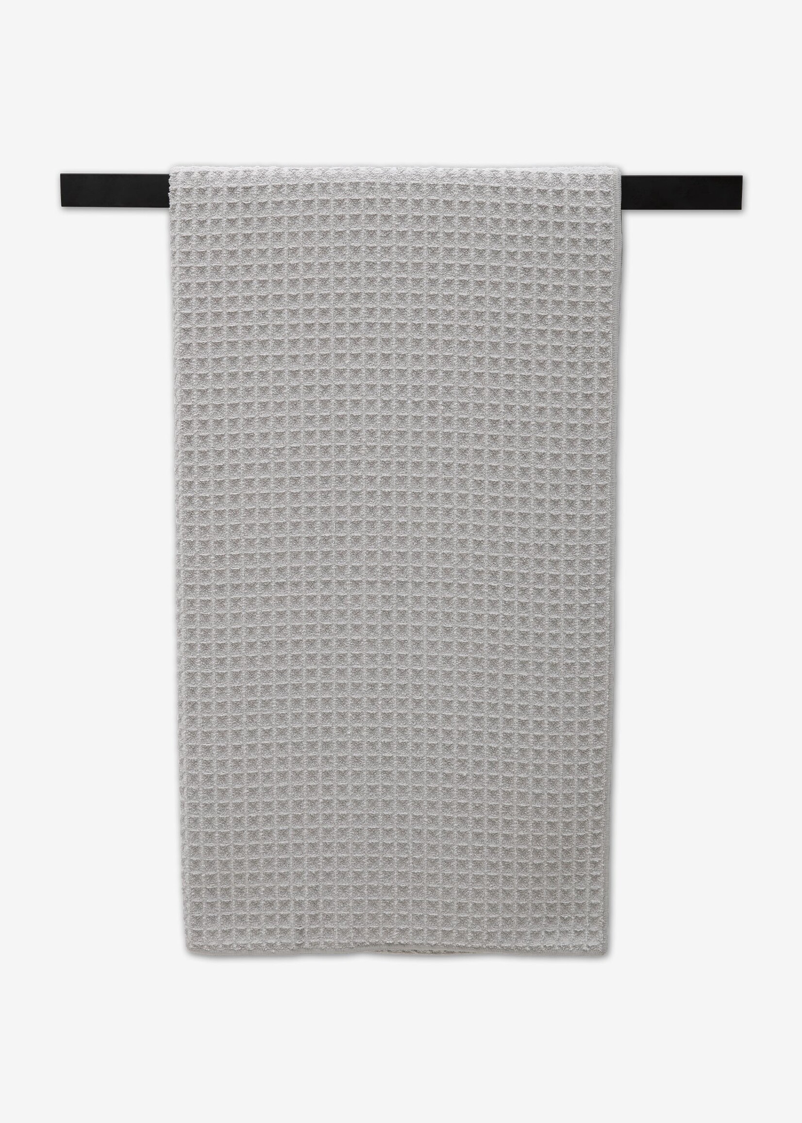 geometry Waffle Bath Towels Stone