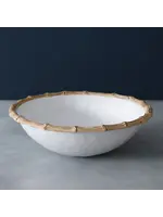 beatriz ball Vida Bamboo Large Salad Bowl White & Natural