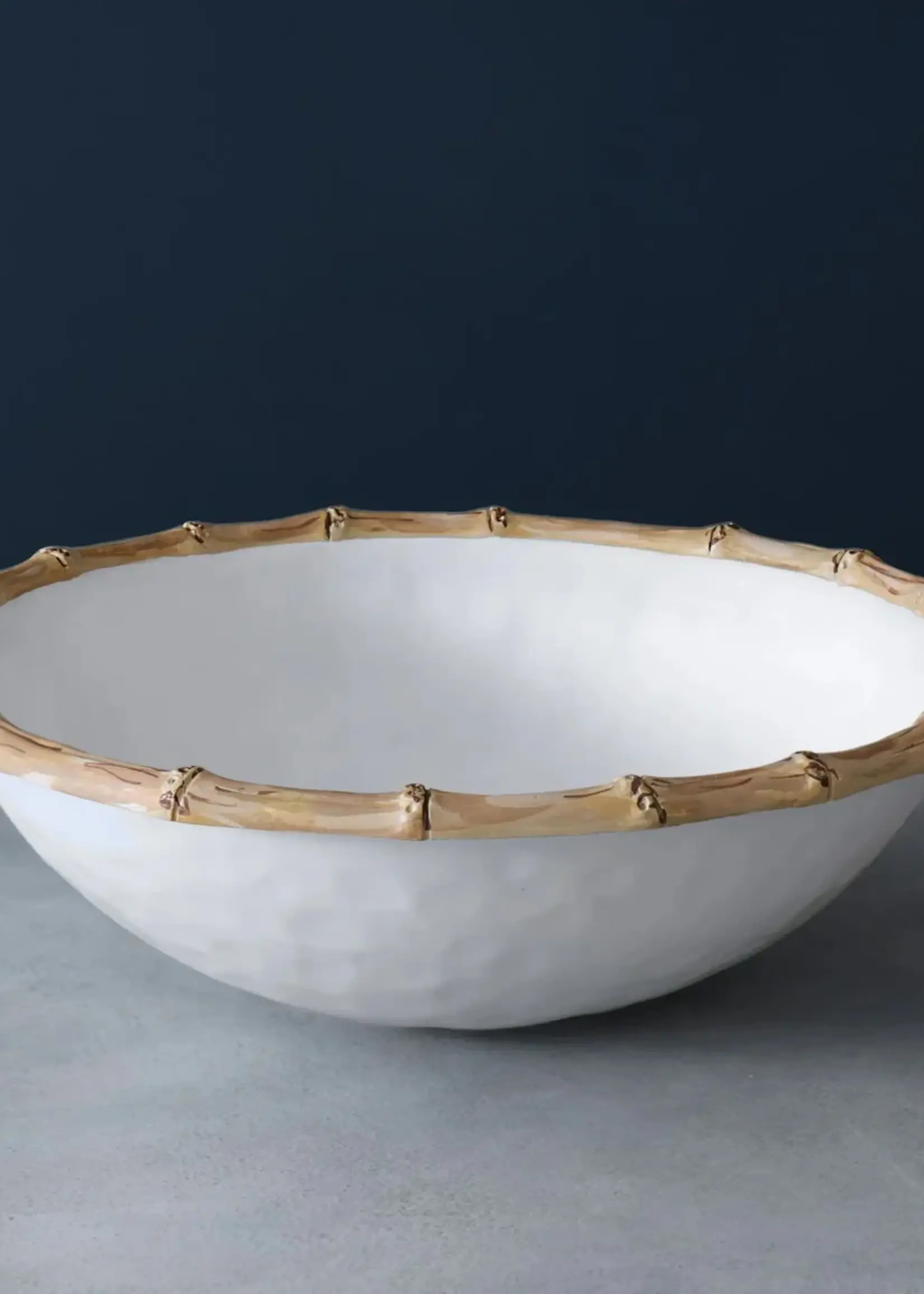 beatriz ball Vida Bamboo Large Salad Bowl White & Natural