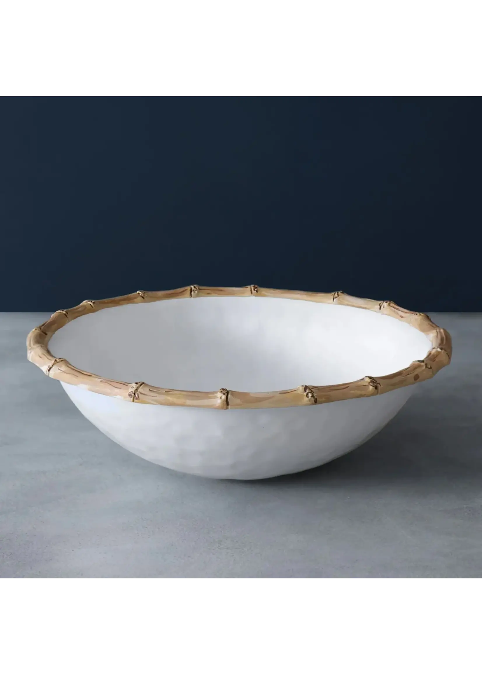 beatriz ball Vida Bamboo Large Salad Bowl White & Natural