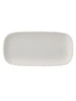 Merritt Beaded Pearl Oval Appetizer Tray Cream