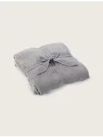 Barefoot Dreams Cozychic Lite Ribbed Throw Pewter