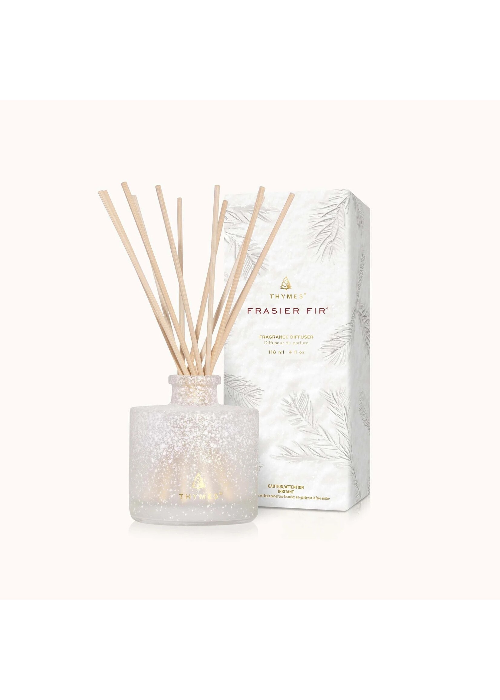 Thymes Frasier Fir Flocked Petite Reed Diffuser