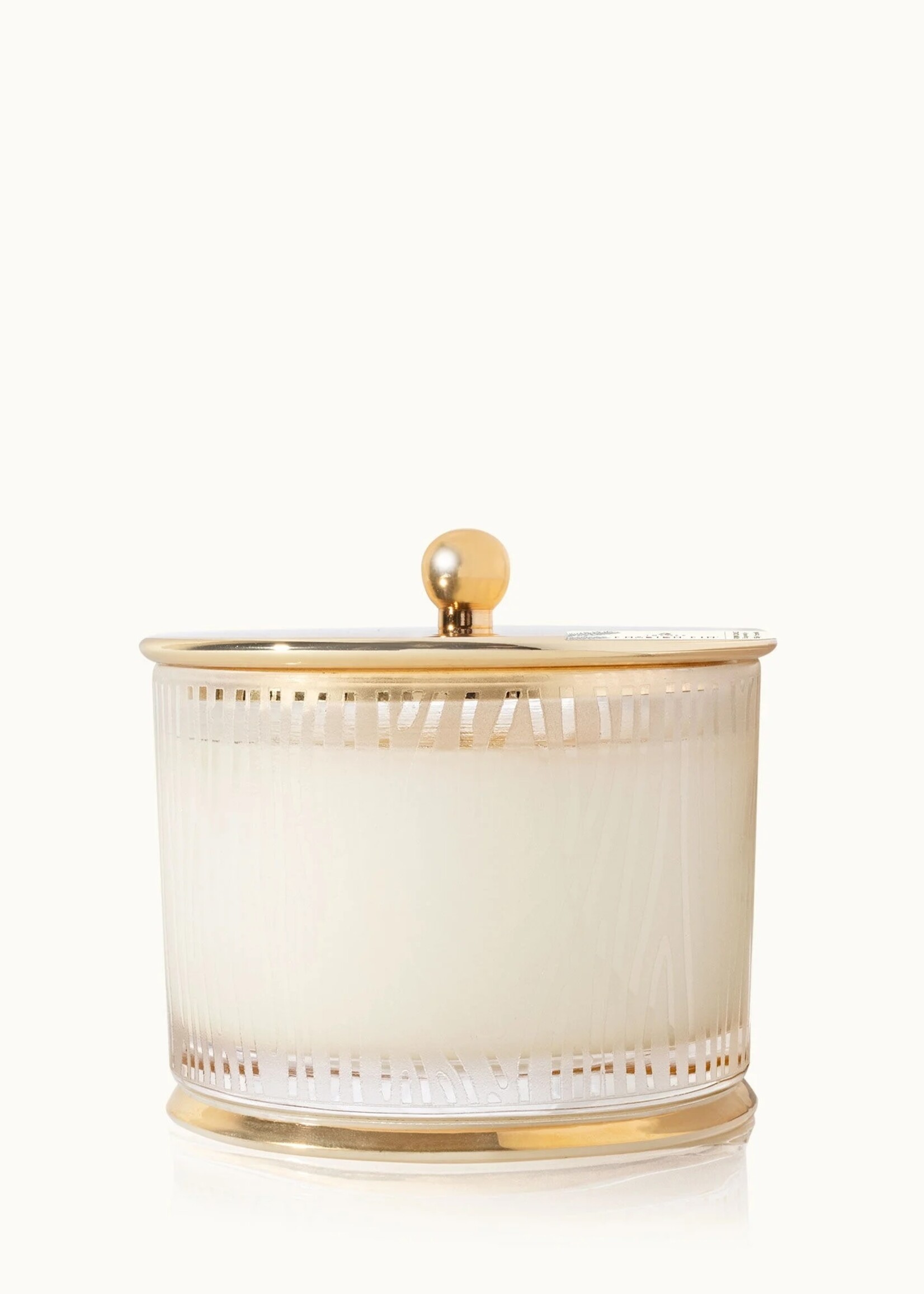 Thymes Frasier Fir Medium Poured Candle, Frosted Wood Grain