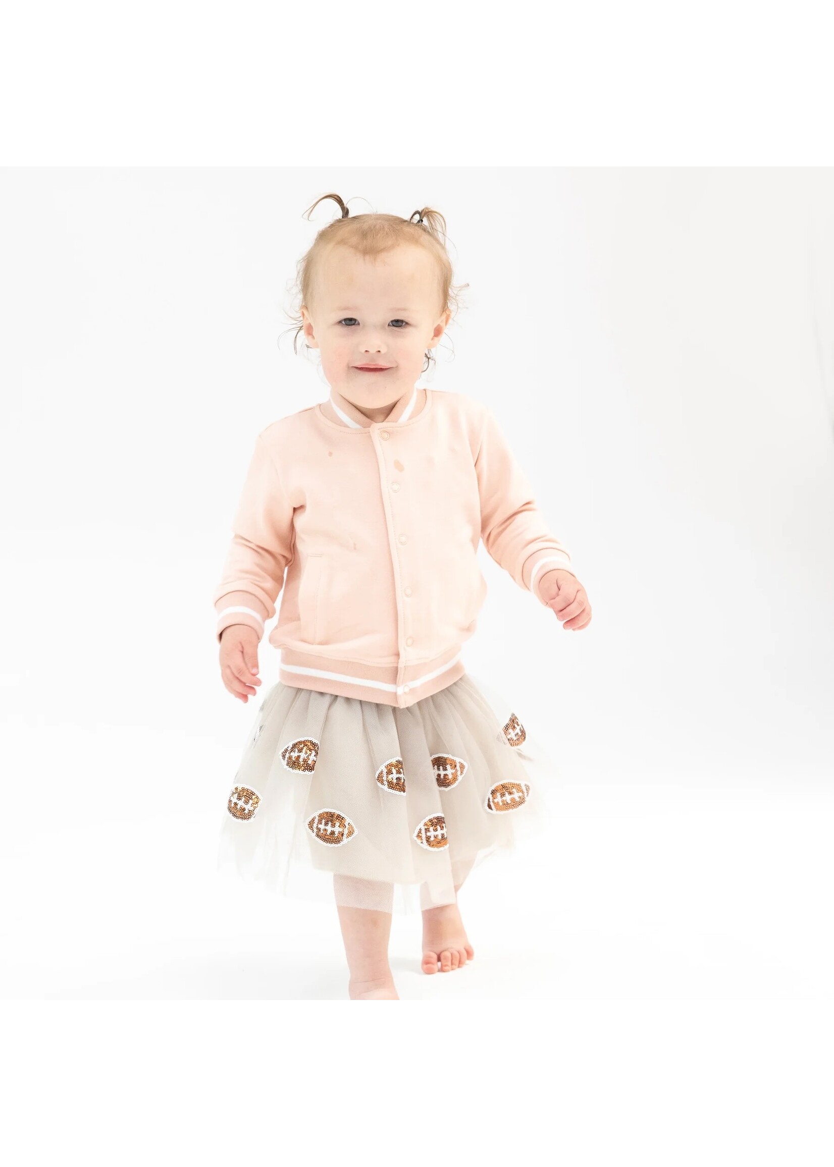 Angel Dear Letterman Jacket - French Terry Solid Pink