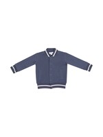 Angel Dear Letterman Jacket - French Terry Inky Blue