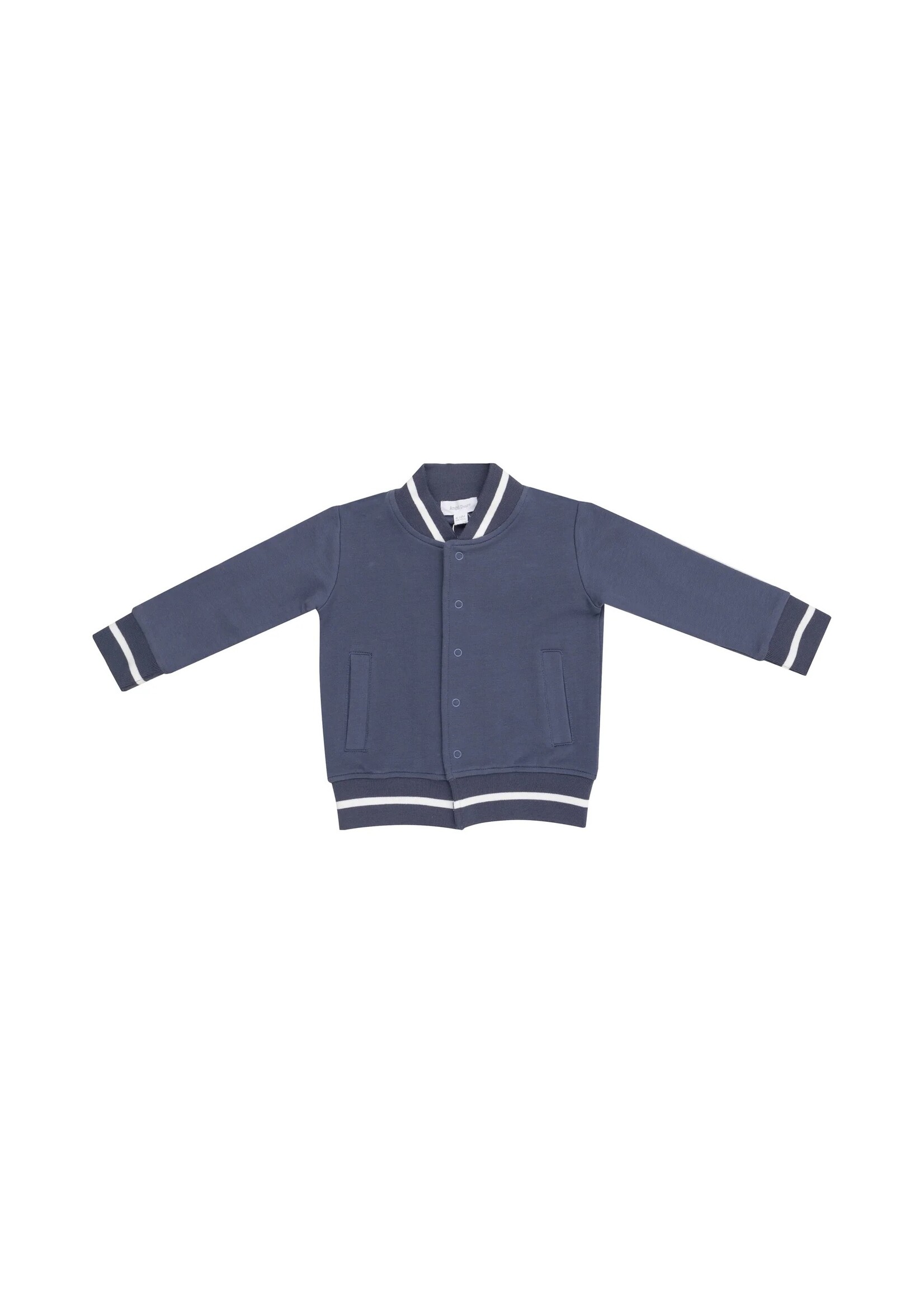 Angel Dear Letterman Jacket - French Terry Inky Blue