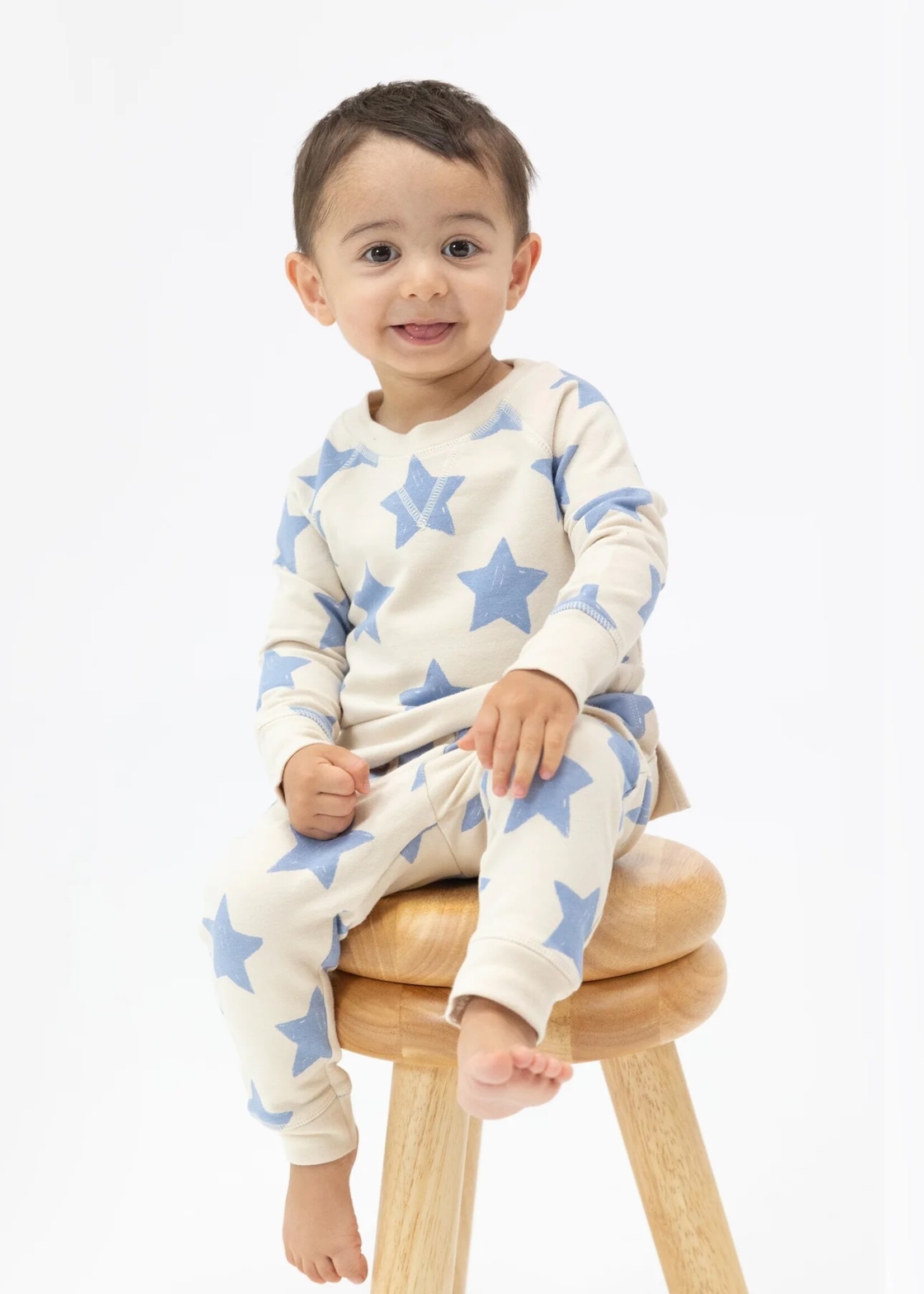 Angel Dear BabySweatshirt & Jogger Set - Sketchy Stars Blue