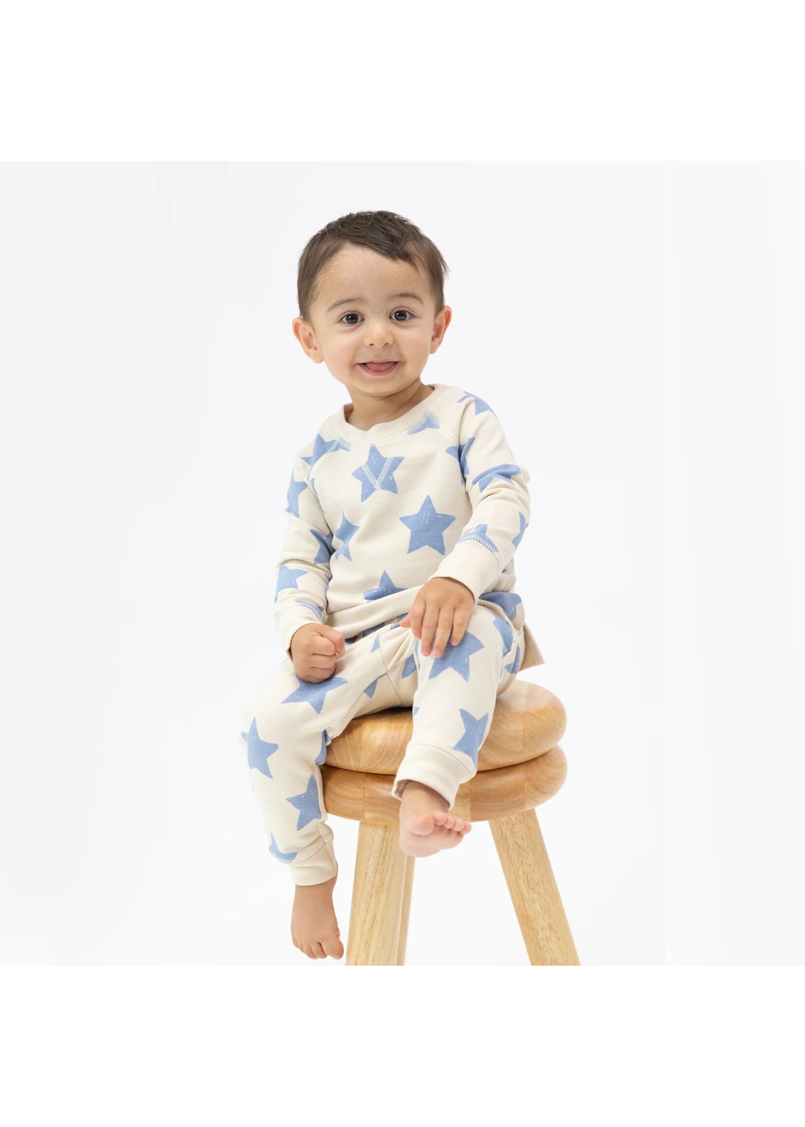 Angel Dear BabySweatshirt & Jogger Set - Sketchy Stars Blue
