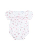 Nellapima Pink Heart Print Smocked Bubble
